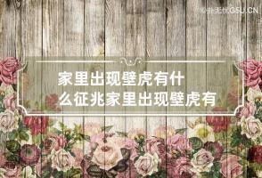 家里出现壁虎有什么征兆 家里出现壁虎有什么预兆