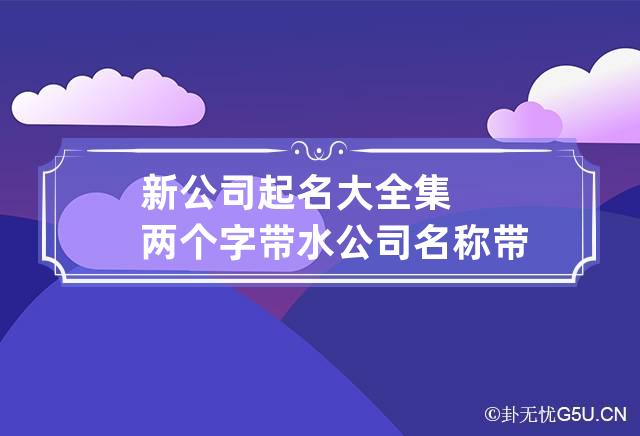 新公司起名大全集两个字带水 公司名称带水的字