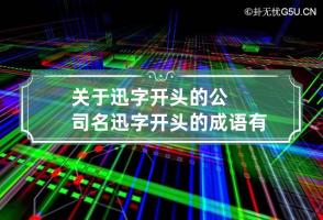 关于迅字开头的公司名 迅字开头的成语有哪些