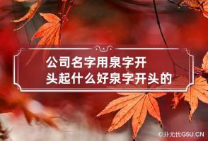 公司名字用泉字开头起什么好 泉字开头的公司名称