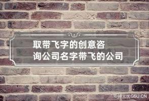 取带飞字的创意咨询公司名字 带飞的公司起名