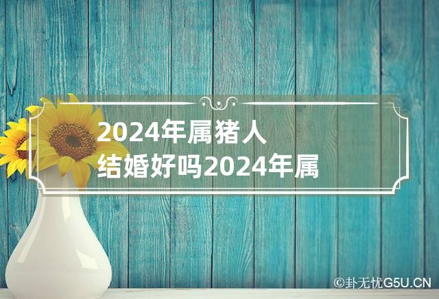 2024年属猪人结婚好吗 2024年属猪人的全年运势女性