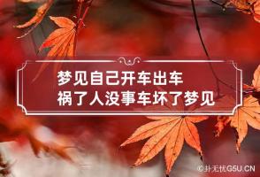 梦见自己开车出车祸了人没事车坏了 梦见自己开车出车祸但是人没事