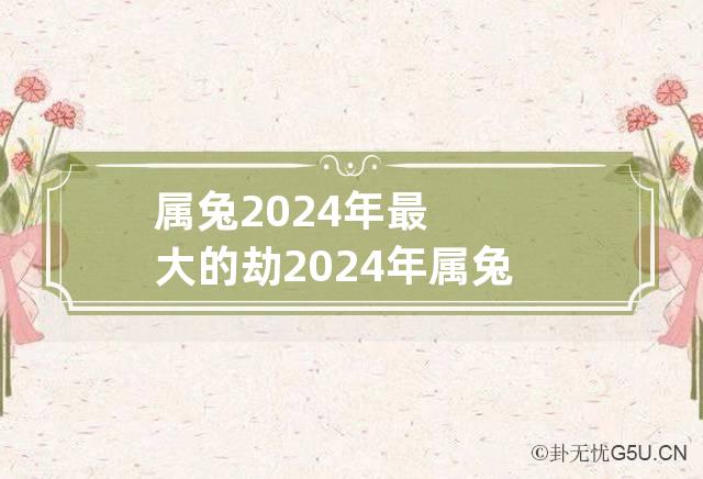 属兔2024年最大的劫 2024年属兔百年难遇