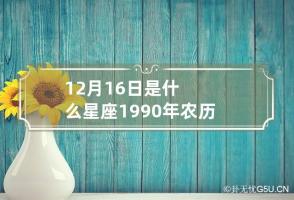 12月16日是什么星座 1990年农历12月16日是什么星座