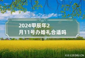 2024甲辰年2月11号办婚礼合适吗