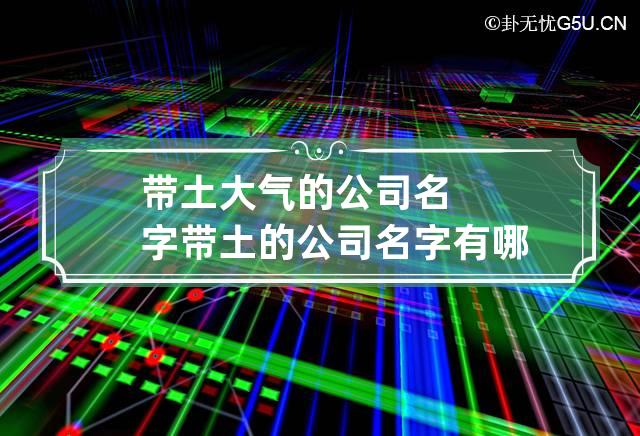 带土大气的公司名字 带土的公司名字有哪些