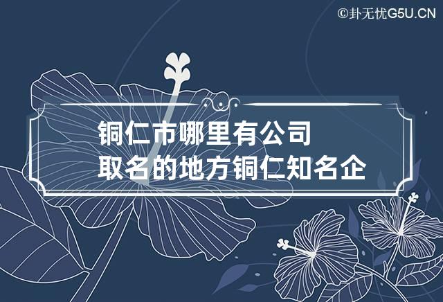 铜仁市哪里有公司取名的地方 铜仁知名企业