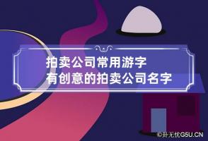 拍卖公司常用游字 有创意的拍卖公司名字