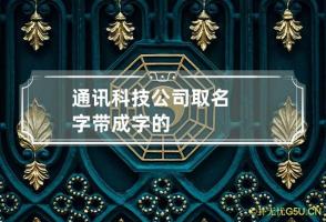 通讯科技公司取名字带成字的