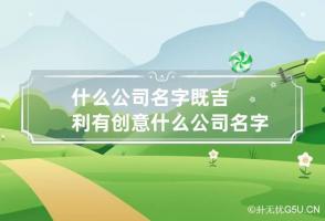 什么公司名字既吉利有创意 什么公司名字既吉利有创意又招财