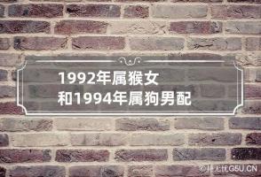 1992年属猴女和1994年属狗男配吗 1992年的猴女和1994年的狗男好不好