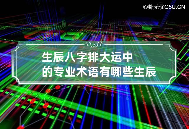 生辰八字排大运中的专业术语有哪些 生辰八字里的大运是什么意思